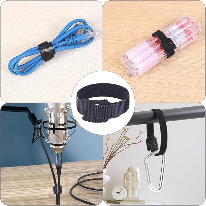 200PCS Reusable Cable Ties Wire Ties Cord Organizer Cable Organizer Adjustable - Image 7