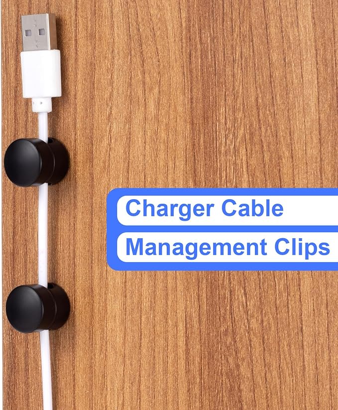 3 Sets Charger Holders for Cords, Matte Black Color Adjustable Cable Anchor - Image 4