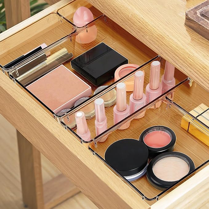 10 PCS Drawer Organizer Set, 5 Varied Size Bathroom and kitchen Drawer cabinet - Image 5