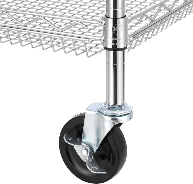 Finnhomy 4 Tier Heavy Duty Commercial Grade Rolling Cart - Image 7