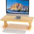 Bamboo Monitor Stand Riser for Desk, Height Adjustable Computer Riser & Laptop by Unknown