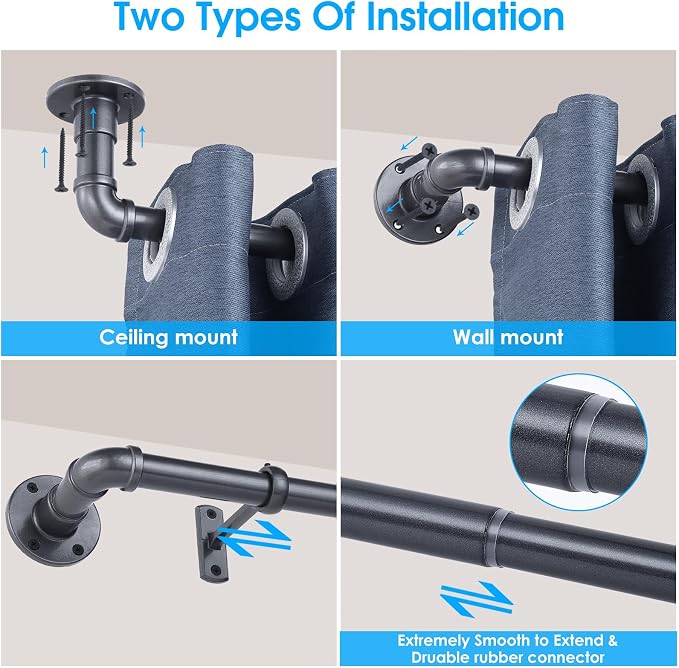 Industrial Curtain Rod Set - Image 4