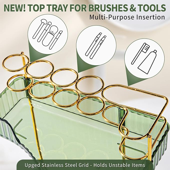 Upgraded 2-Tier Corner Bathroom Countertop Organizer – Spacious Storage - Image 3