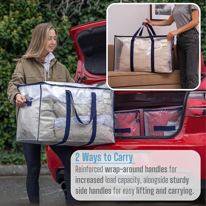 VENO 4 Pack Moving Bags and Large Christmas Storage Bins - Image 7