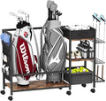 Golf Bag Storage Organizer for Garage, Golf Organizer by Homeiju