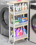 Giwil 4-Tier Slim Rolling Storage Cart by Giwil