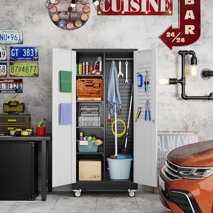 SUXXAN Broom Closet Storage Cabinet - Image 9