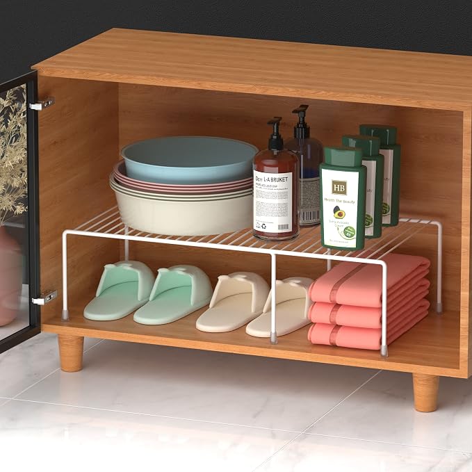 Redrubbit Cabinet Storage Shelf Rack, Expandable Metal Rustproof Kitchen - Image 5