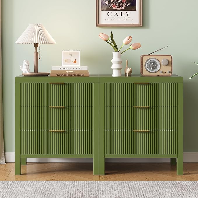 3 Drawer Dresser, Modern Wood Storage Chest of Drawers Organizer - Image 7