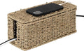 StorageWorks Cable Management Box, 2 Slots Wicker Cable Organizer to Hide Cords by StorageWorks