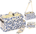 FifthStart Multiuse Large Blue Floral Diaper Caddy by FifthStart