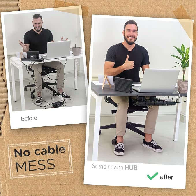 Under Desk Cable Management Tray, Cord Organizer - Image 2