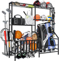 Sports Equipment Organizer, Heavy Duty Golf Bags Stand, Extra Large Ball by JIRTEMOT
