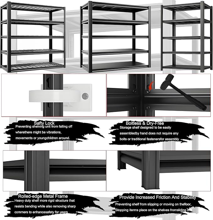 Industrial Storage Rack, Heavy-Duty Steel Shelving Unit - Image 6