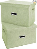 Large Linen Fabric Foldable Storage Bins by Unknown