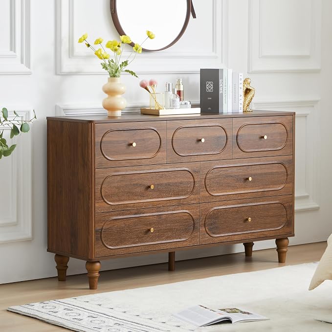 ORRD Fluted 7 Drawer Dresser for Bedroom, Modern Mid Century Chest of Drawers - Image 8