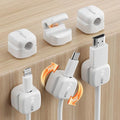 6 Pack Rotatable Cord Organizer, Spring Cable Clips Desk Cable Management Cord by Yocice