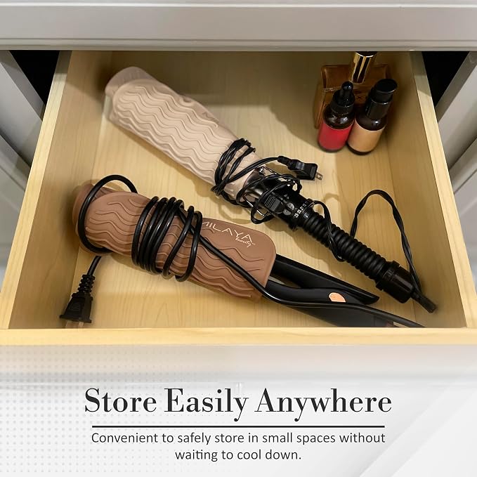 Vanity Accessories Heat Resistant Mat – Silicone Flat Iron & Curling Iron Holder - Image 4