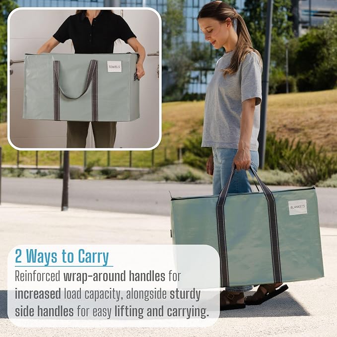 VENO 10 Pack Moving Bags and Large Christmas Storage Bins - Image 7