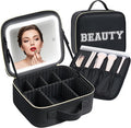 Makeup Bag with LED Mirror – Travel Cosmetic Organizer with Lighted Mirror by Unknown
