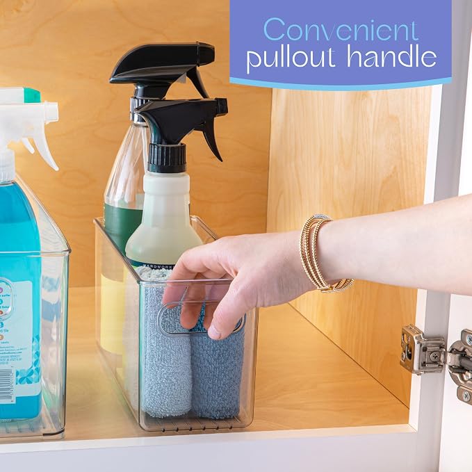 primebox Plastic Food Storage 6 Pack Clear Container Bin - Image 2