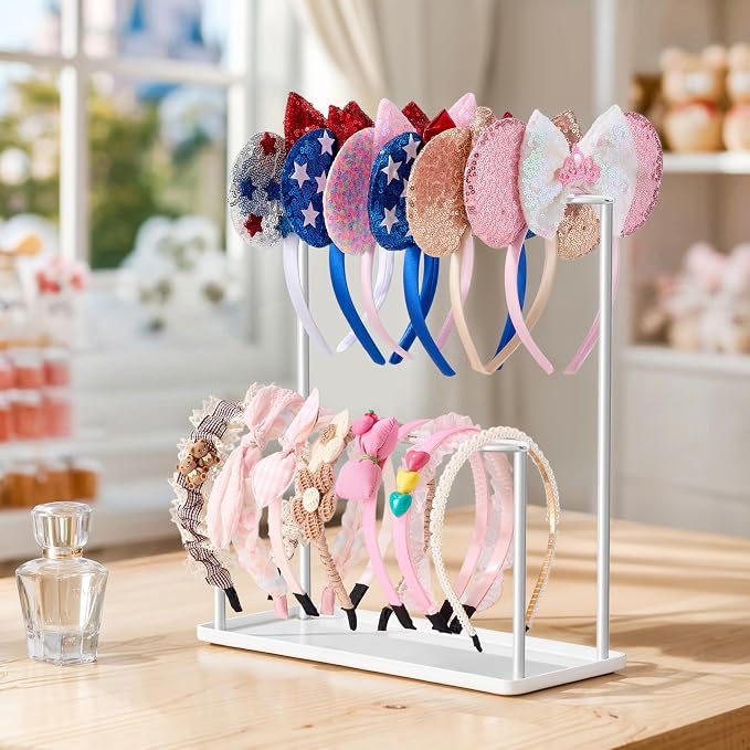 pickpiff Headband Holder Organizer Metal 2-Tier - Image 5