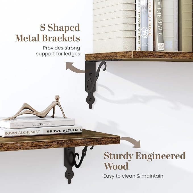 Deep Floating Shelves for Wall, 8 Inch Deep Floating Shelf - Image 4