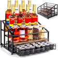 Coffee Syrup Rack Organizer, 4-Tier 12 Bottle Syrup Rack by kimilus