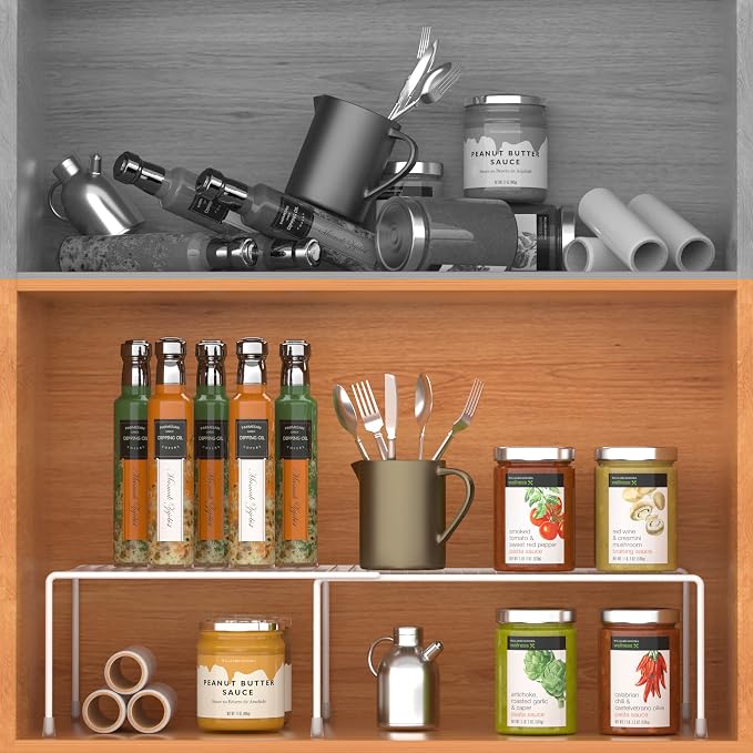 Redrubbit Cabinet Storage Shelf Rack, Expandable Metal Rustproof Kitchen - Image 7