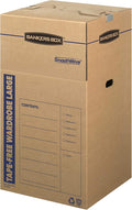Bankers Box Tall Wardrobe Box 3 Pack, Tape-Free Design, 24-in x 24-in x 40-in by BankersBox
