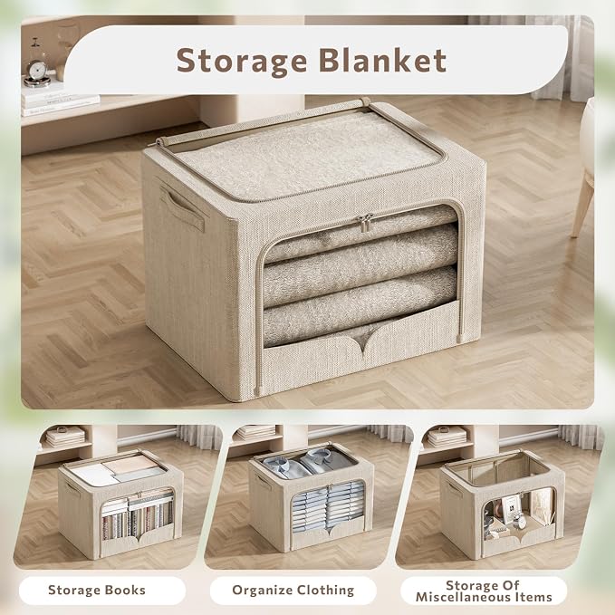 FHSQX 3 Pack Clothes Storage Bins - Image 2