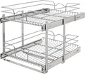 Rev-A-Shelf 2-Tier Kitchen Cabinet Pullout Shelf and Drawer Organizer Slide Out by Rev-A-Shelf