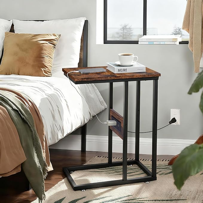 VECELO C Shaped End Side Table - Image 7