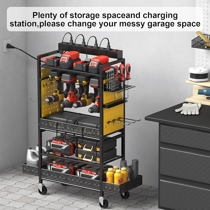 CCCEI Garage Power Tools Organizer Cart - Image 7