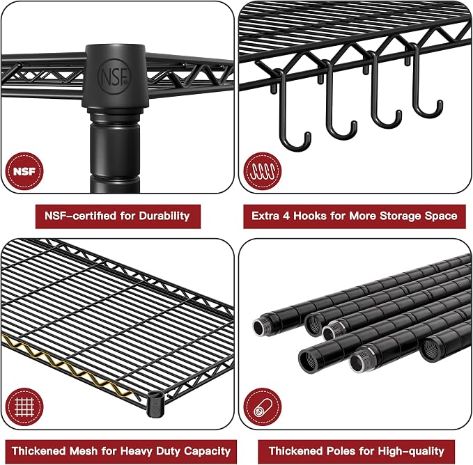 PrimeZone 6 Tier Wire Shelving - Image 6