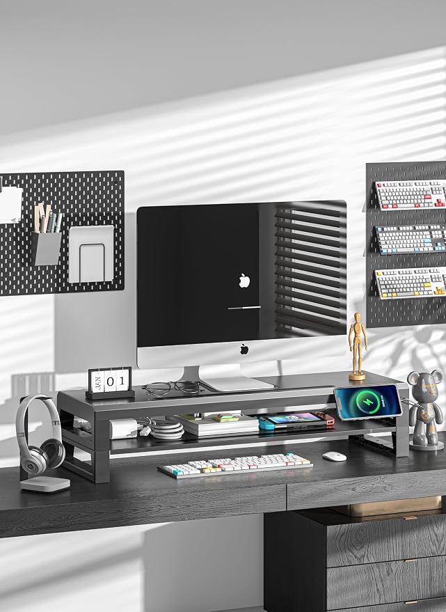 2-Tier Metal Computer monitor stand Laptop Desk Shelf & Monitor Riser ，27.55 - Image 3