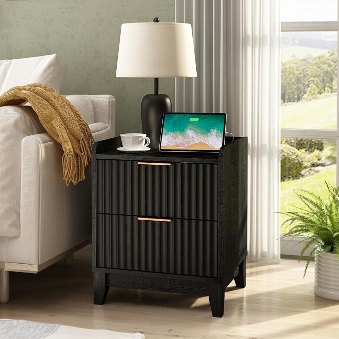 Wnutrees Fluted Nightstand - Image 7