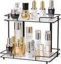 2 Tier Bathroom Cabinet Countertop Organizer Perfume Lipstick Makeup Organizer by QTTCMY