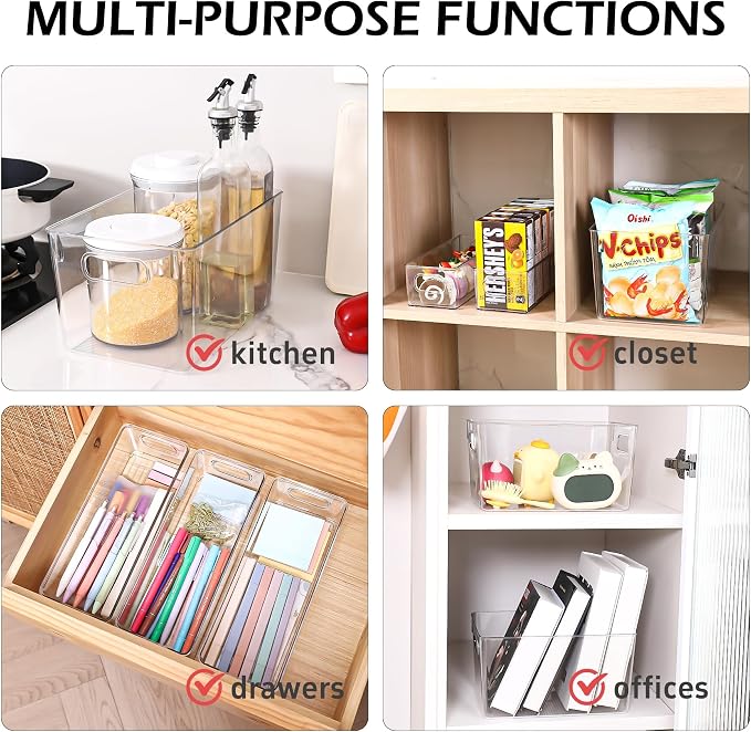 Clear Plastic Storage Bins 8 Pack - Image 4
