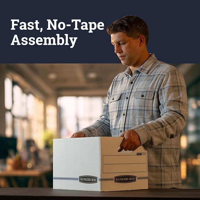 Bankers Box 4-Pack Basic Duty File Storage Boxes - Image 4