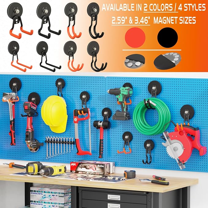 ULIBERMAGNET New Updated Strong Magnetic Hooks, 2 Pack Heavy Duty Large - Image 9