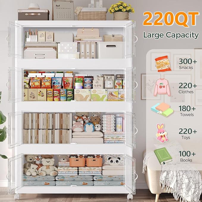 660QT Extra Large Stackable Storage Bins - Image 5