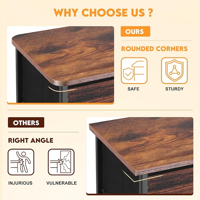 Curved Profile Dresser for Bedroom, Chest of Drawers, 8 Storage Drawers - Image 4