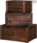 Large Vintage Brown Wooden Crates by VDEHOM