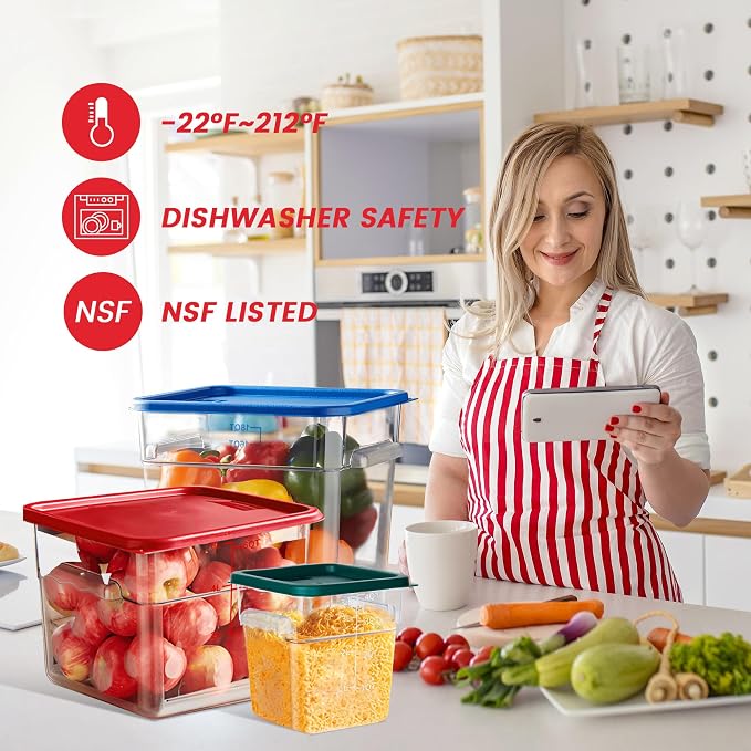 4 Pack Food Storage Containers, 8 Quart - Image 5