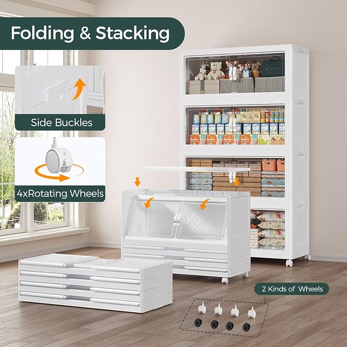 480QT Extra Large Stackable Storage Bins - Image 4
