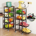 Fruit Vegetable Storage Basket for Kitchen, 5 Tier Large Pull-Out Metal Wire by MiyawellOfficial