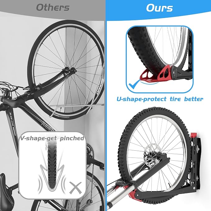 WALMANN BIKEPAL No Lifting Wall Mount Swivel Bike Rack, Wall Bike Hangers - Image 6