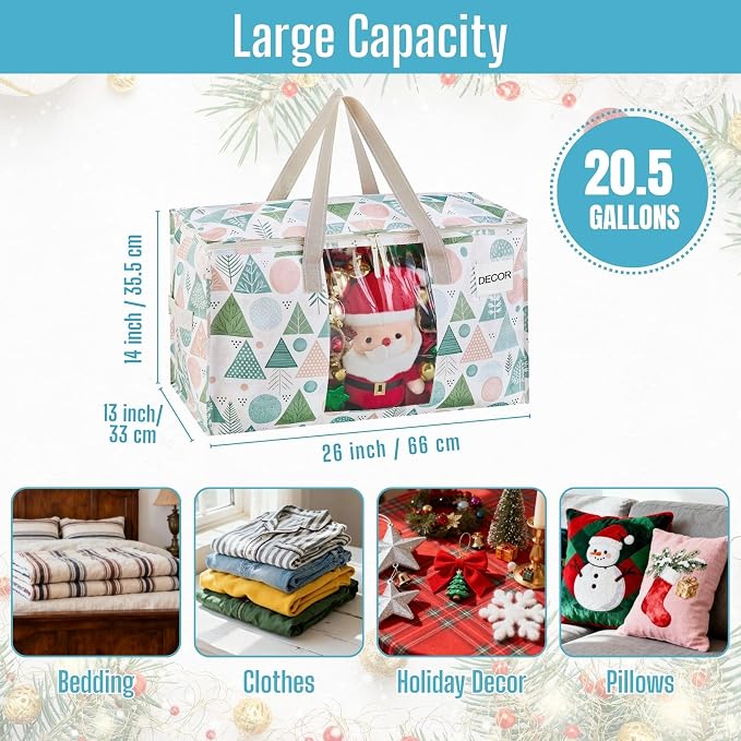 VENO 6 Pack Moving Bags, Large Christmas Storage Bins - Image 4