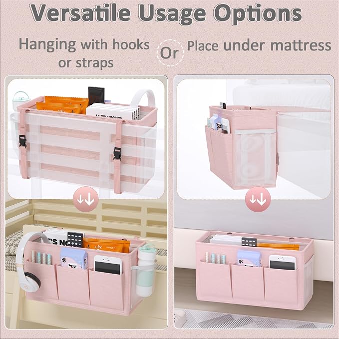 Dual-purpose Bedside Caddy Bedside Organizer, Bed Caddy - Image 2